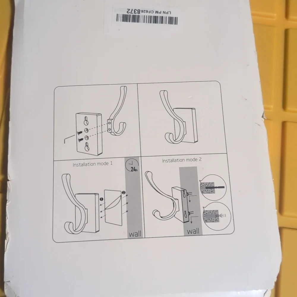 Wall Hooks On Individual Hangers Nwt
